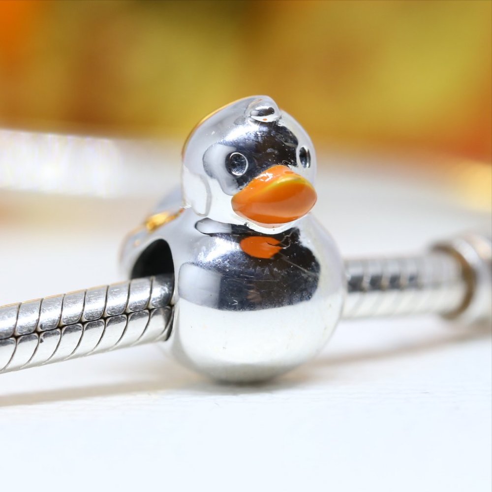 PANDORA POLISHED RUBBER DUCK CHARM 799554C01